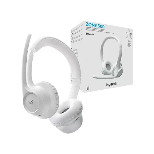 AUDIFONO INALAMBRICO LOGITECH ZONE 300 BLUETOOTH WHITE (981-001416)+++ AUDIFONO INALAMBRICO LOGITECH ZONE 300 BLUETOOTH WHITE 981 001416 2