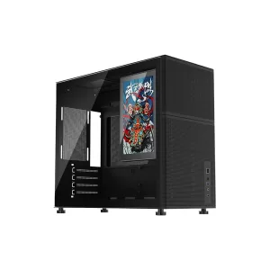 CASE GAMER 1ST PLAYER MI6-EV MIKU BLACK CON PANTALLA 8" LCD IPS USB 3.0 S/FUENTE