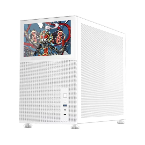 CASE GAMER 1ST PLAYER MI6 EV MIKU WHITE CON PANTALLA 8 LCD IPS USB 3.0 S FUENTE 4