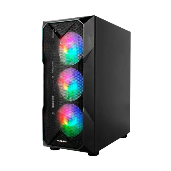 CASE HALION GAMER STUKA CR11 NEGRO CON FUENTE DE 500W USB 3.0 2