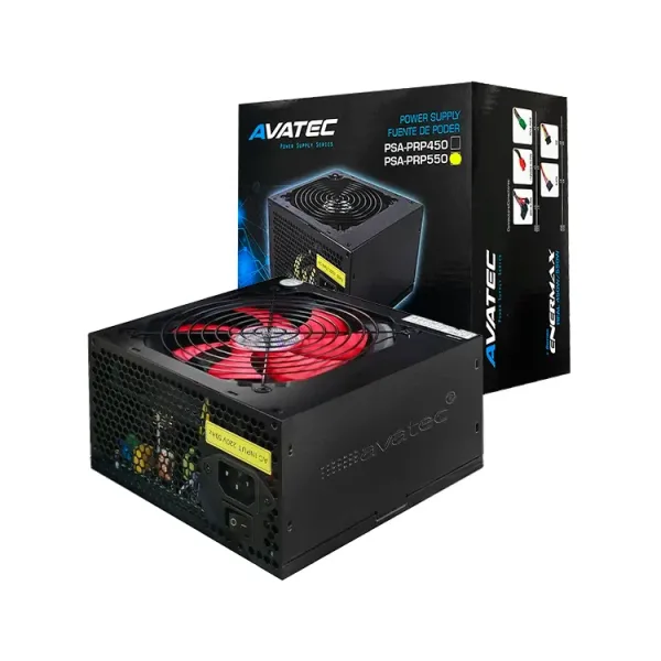 FUENTE DE PODER AVATEC 550W REAL PSA PRP550W