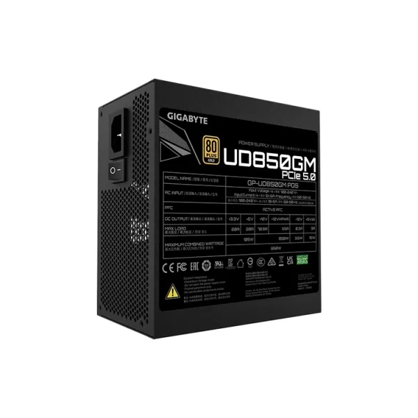 FUENTE DE PODER GIGABYTE 850W 80 PLUS GOLD MODULAR GP UD850GM PG5 6