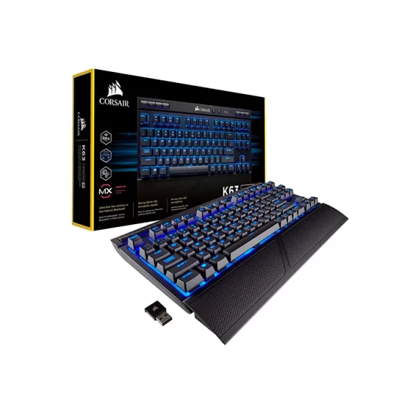 TECLADO MECANICO GAMER WIRELESS CORSAIR K63 CHERRY MX RED (CH-9145030-NA)++++ TECLADO MECANICO GAMER WIRELESS CORSAIR K63 CHERRY MX RED CH 9145030 NA 1