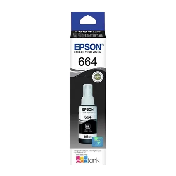 TINTA EPSON T664 NEGRO (T664120)+ TINTA EPSON T664 NEGRO T664120 1