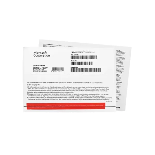 WINDOWS 11 PROFESIONAL 64BIT OEM ESPAÑOL LICENCIAS WINDOWS