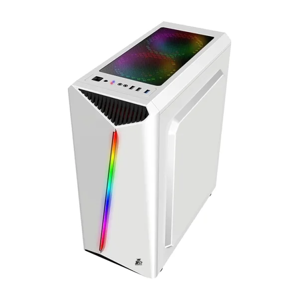 CASE GAMER 1ST PLAYER RAINBOW R3 WHITE USB 3.0 LED RGB SIN FUENTE 3