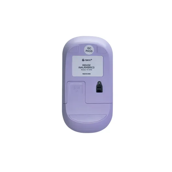 MOUSE OPTICO INALAMBRICO TEROS 1000DPI USB (TE-1219S) MORADO+++ MOUSE OPTICO INALAMBRICO TEROS 1000DPI USB TE 1219S MORADO 3