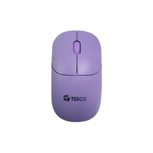 MOUSE OPTICO INALAMBRICO TEROS 1000DPI USB (TE-1219S) MORADO