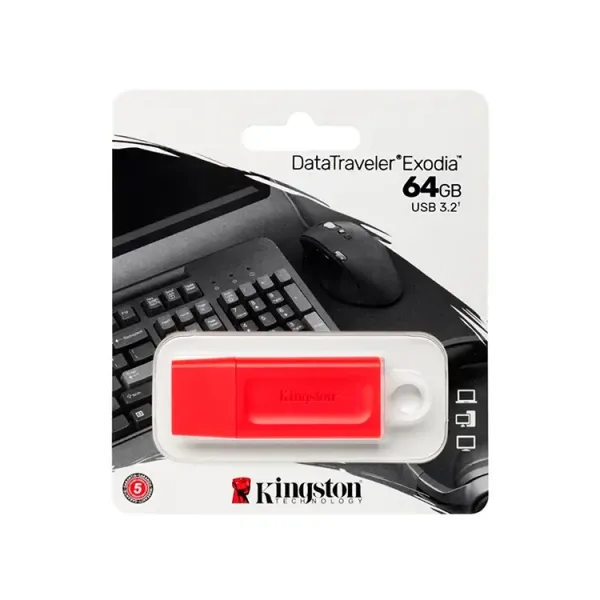 MEMORIA USB DE 64GB KINGSTON DATA TRAVELER EXODIA ROJO (KC-U2G64-7GR)+ MEMORIA USB DE 64GB KINGSTON DATA TRAVELER EXODIA ROJO KC U2G64 7GR 3