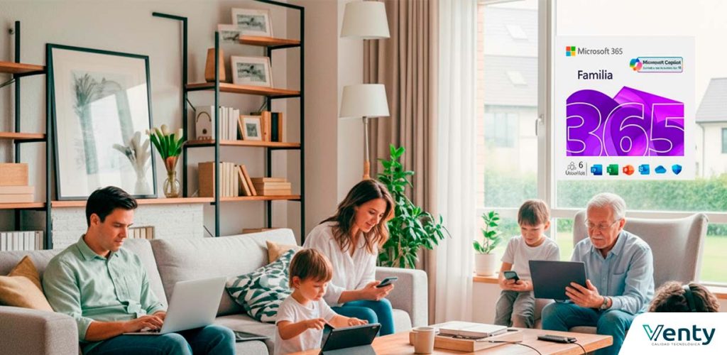 ¿En cuántos dispositivos puedo instalar Microsoft 365 Familia? 5 Microsoft 365 Familia instalado en varios dispositivos para distintos usuarios del hogar