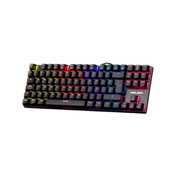 TECLADO MECANICO HALION KM202 COMANCHE 88 SWITCH RED RGB FOTO SECUN