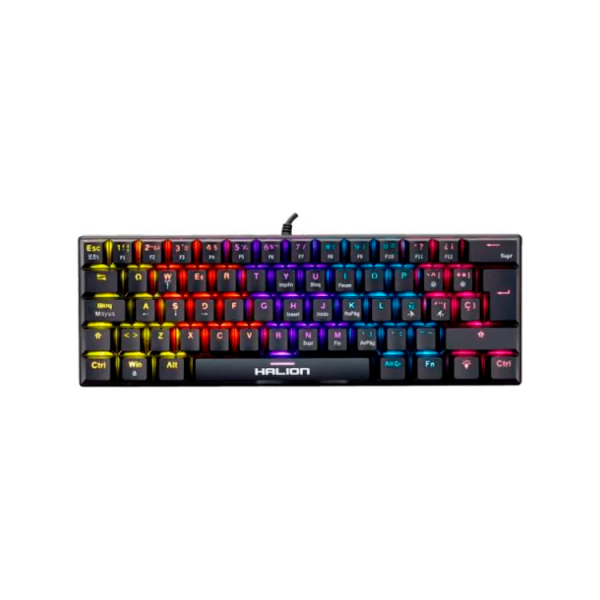 TECLADO MECANICO HALION KM202 COMANCHE 88 SWITCH RED RGB foto secundaria