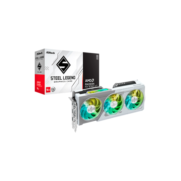 TARJETA DE VIDEO AMD RADEON RX 9060 XT 16GB ASROCK STEEL LEGEND OC 128BIT GDDR6