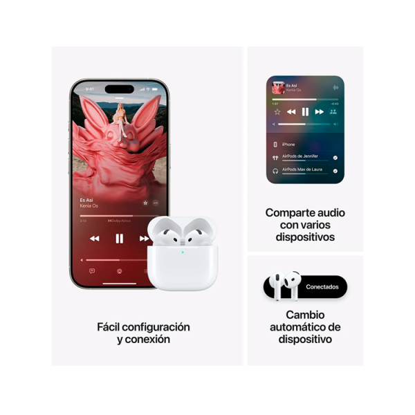 AUDIFONOS APPLE AIRPODS 4 AME 5