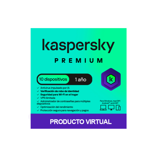ANTIVIRUS KASPERSKY PREMIUM 10PC 1 AÑO DIGITAL CORREJIDO ANTIVIRUS KASPERSKY PREMIUM 10PC 1 ANO DIGITAL CORREJIDO
