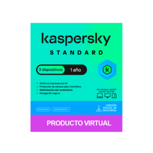 ANTIVIRUS KASPERSKY STANDARD 3 DISPOSITIVOS 1 AÑO DIGITAL