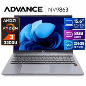 LAPTOP ADVANCE RYZEN 3 3200U RAM 8GB DDR4 M.2 256GB 15.6" FHD IPS NV9863